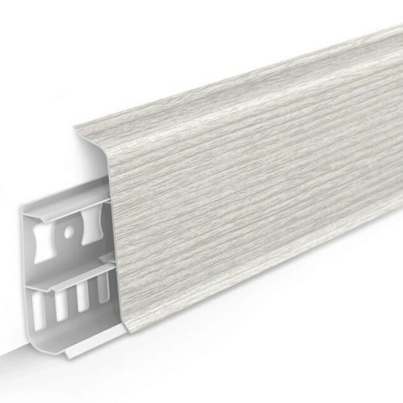 Плинтус напольный из ПВХ Деконика 55 265 Клен патина 2.2