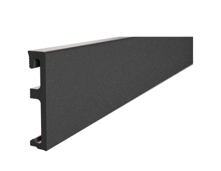 Плинтус напольный из ПВХ Salag ALPHA 80 AP81U3 Black 2,4м