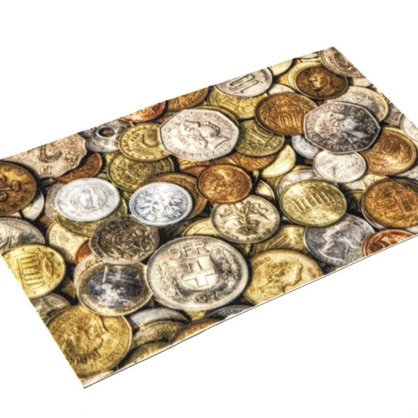 Коврик придверный Монетка велюр 45*75см