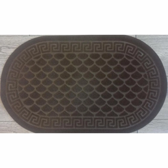 Коврик влаговпитывающий Чешуйки овал 40*60см коричневый
