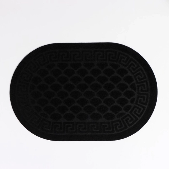 Коврик влаговпитывающий Чешуйки овал 40*60см черный