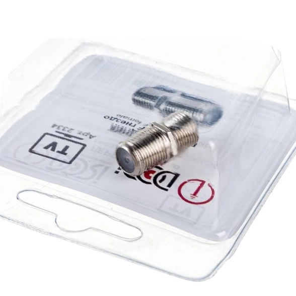 Переходник F гнездо-F гнездо металл 2334