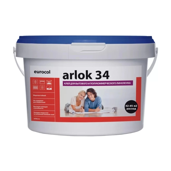 Клей Arlok 34 дисперс.д/быт.и коммерч. лин. 14кг