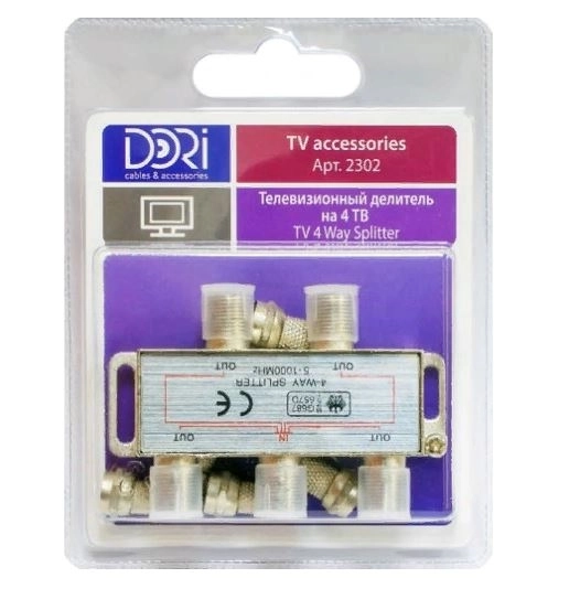 Разветвитель на 4 TV (5-1000MHz) на F 2302