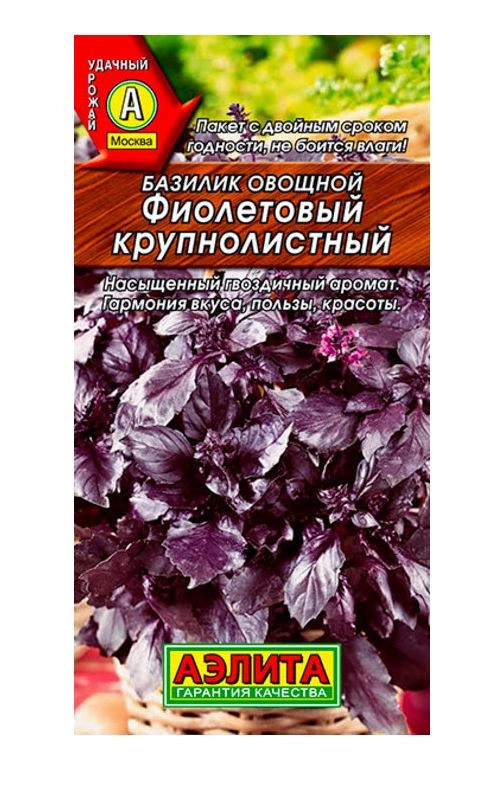 Базилик Фиолетовый Крупнолистный Аэлита Ц