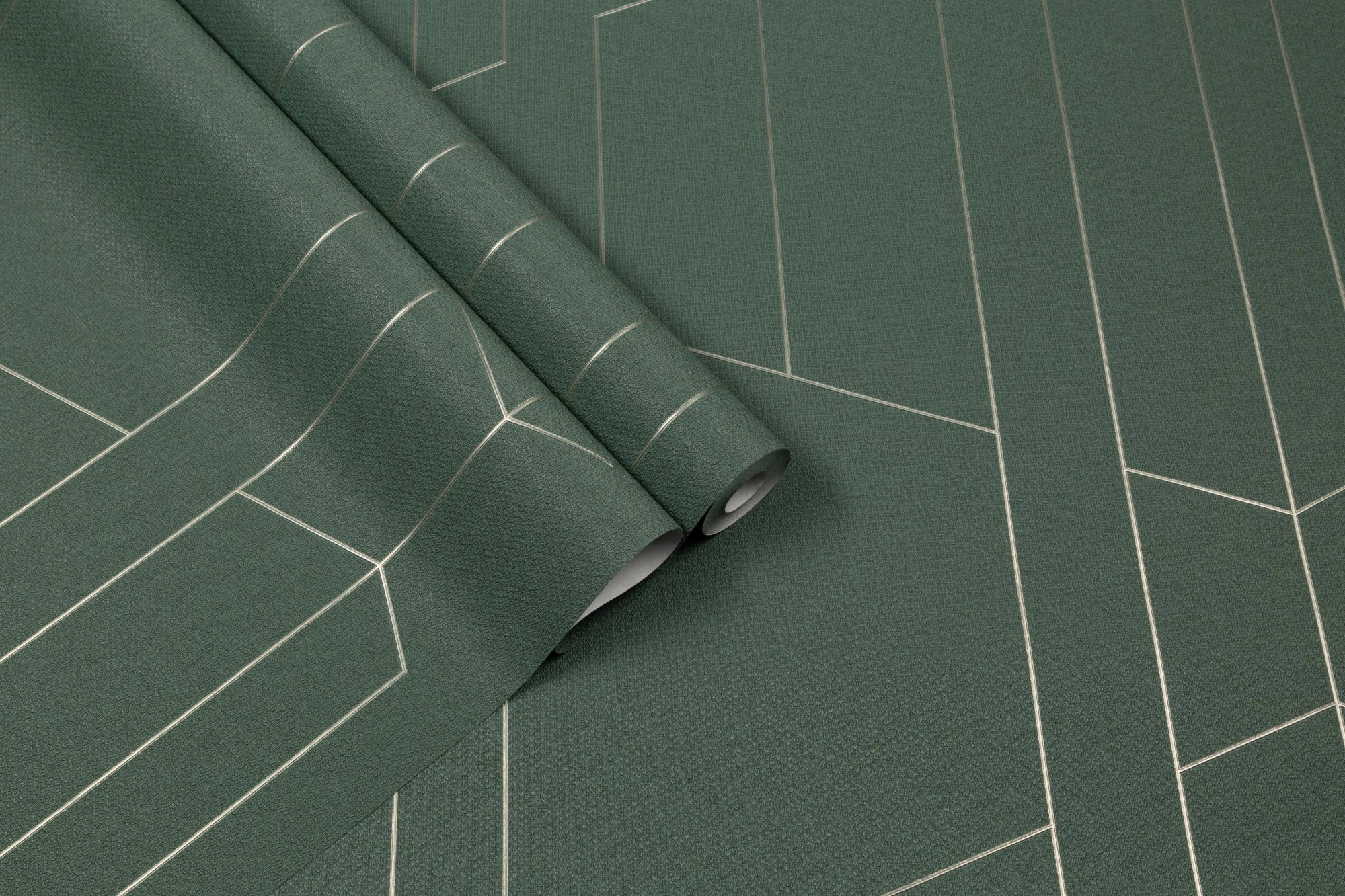 Обои флизелиновые TrendColor TC72376-77 Trend Lines зеленые 1,06x10м-image-2