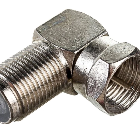 Переходник F штекер-F гнездо угловой 2335