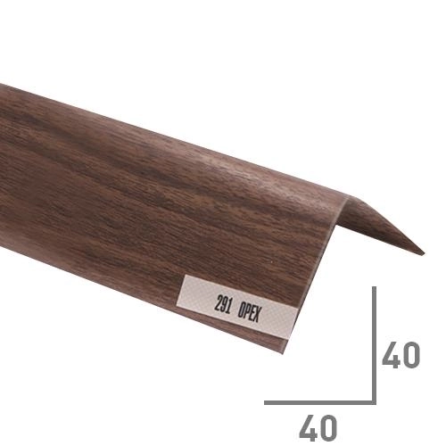 Уголок ПВХ 40х40 Идеал орех 2.7м