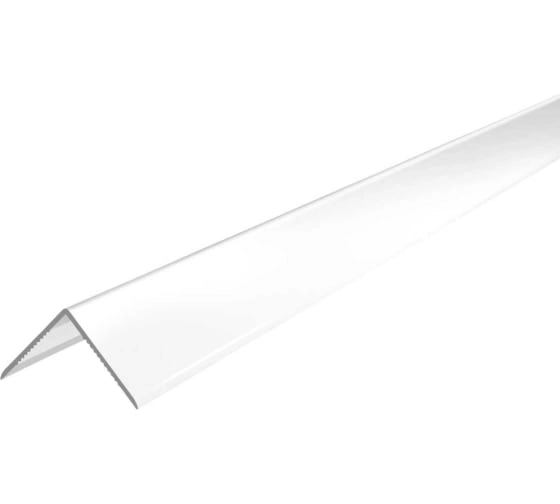 Уголок ПВХ 22х22 2.7м Деконика 001 белый