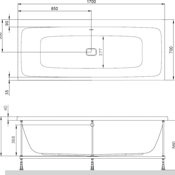 Ванна акриловая Am.Pm Func 170x70 W84A-170-070W-A-image-5