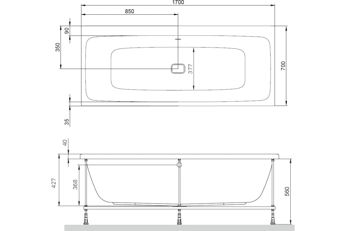 Ванна акриловая Am.Pm Func 170x70 W84A-170-070W-A-image-5