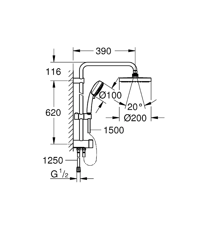 Душ.гарнитур Гроэ(Grohe)Нью Темпеста Космо 27394002-image-4