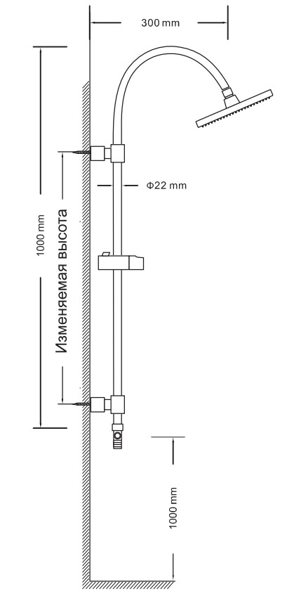 Душевая система ESKO ST1250-image-1