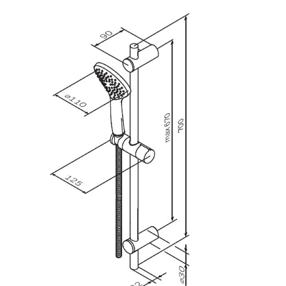 Душевой гарнитур Am.Pm Gem F0190033 белый-image-4