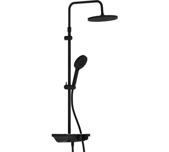 Душевая система Apollo 947760300 c в/д ТМС см/полкой черн