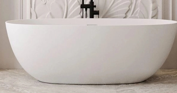 Ванна иск.камень ABBER Stein AS9624-1.7 белый мат.