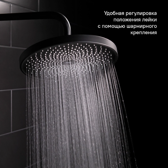Лейка для душа IDDIS SPA26BPi64 тропический душ d260 черная-image-2