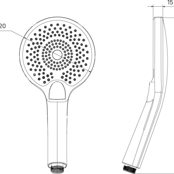Лейка для душа IDDIS OPH12CWi18 3 режима D120мм хром+белый-image-4