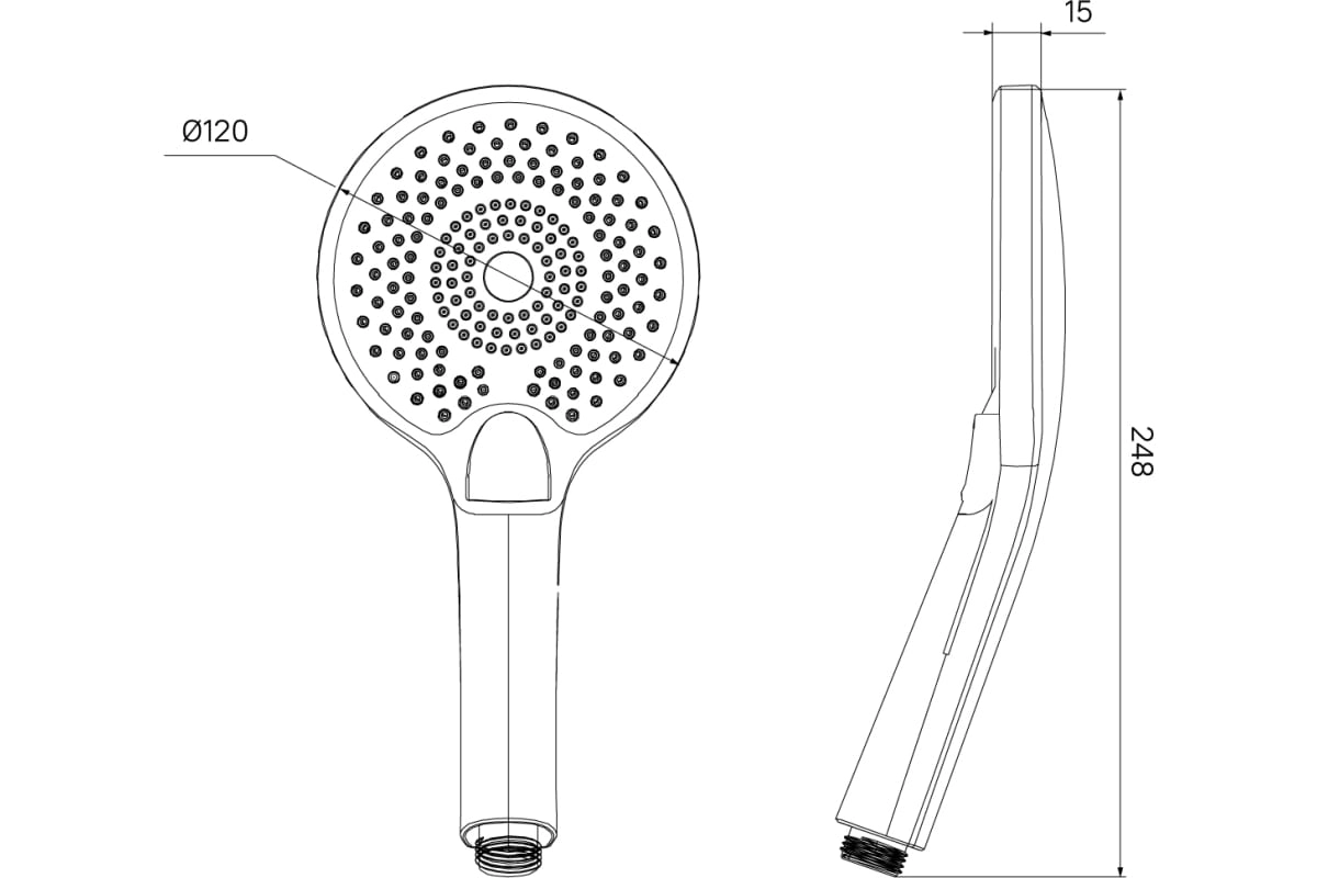 Лейка для душа IDDIS OPH12CWi18 3 режима D120мм хром+белый-image-4