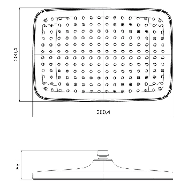 Лейка для душа IDDIS Esper ESP25WSi64 300x200 белая матовая-image-4