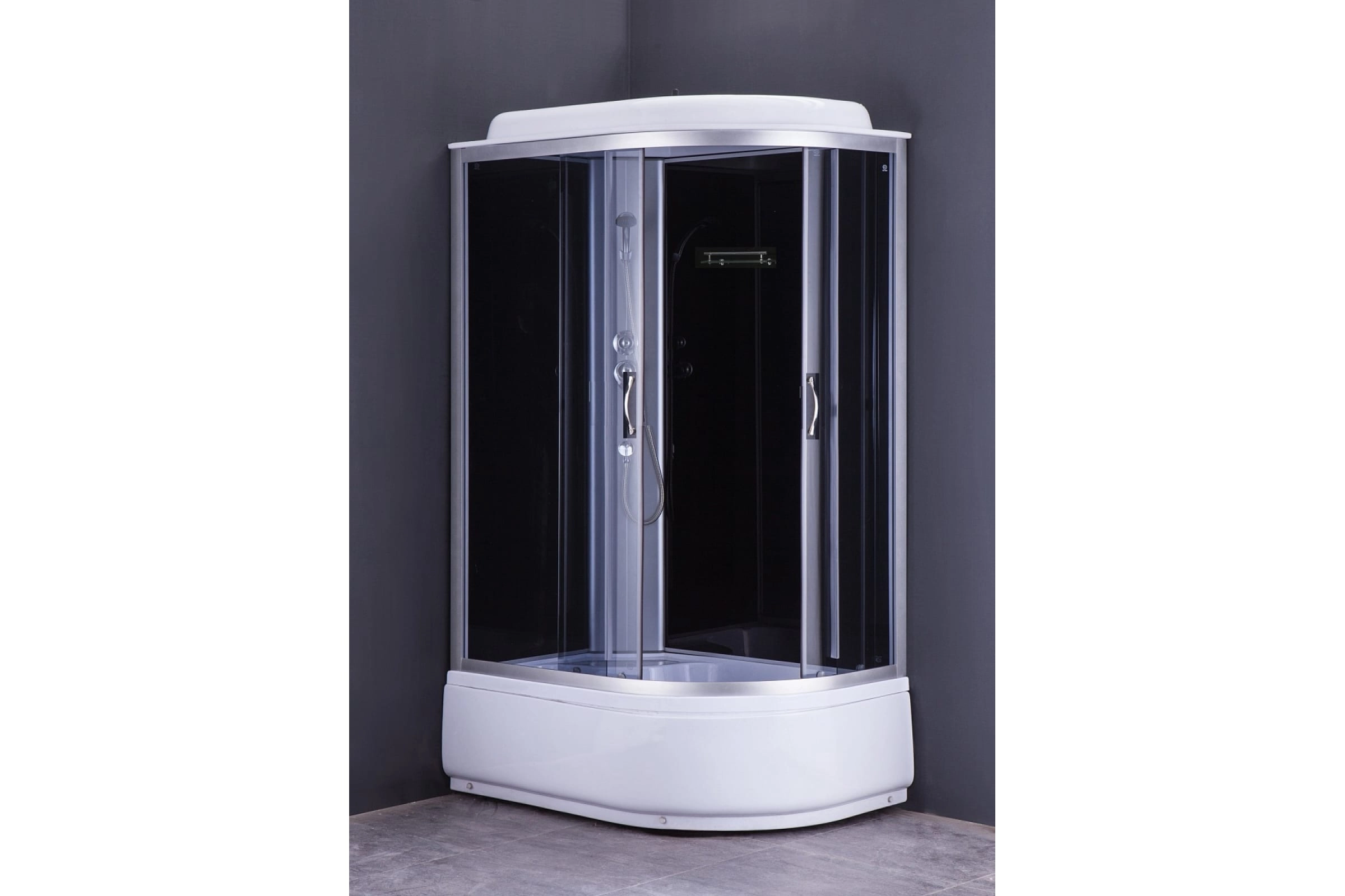 Кабина душевая CS-66120L G 120 x 80 x 215 ВП стекло черное 4мм 00050524