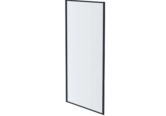 Душевая перегородка Aquatek 90x200 AQ ARI WA 09020BL черное стекло, прозрачная