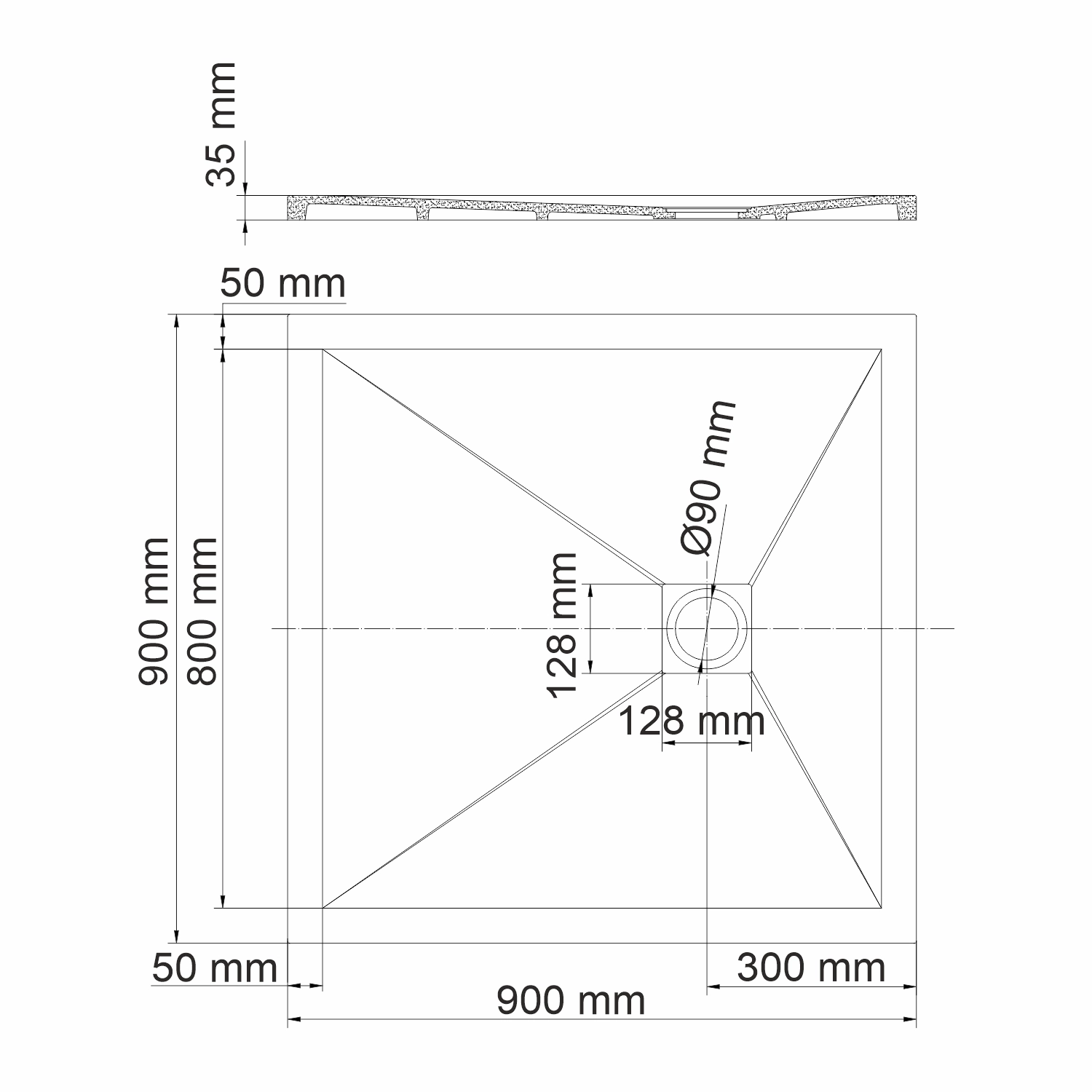 Душевой поддон WasserKRAFT Dill 61T03-image-1