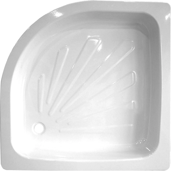 Поддон душевой стальной полукруглый 80?80?16