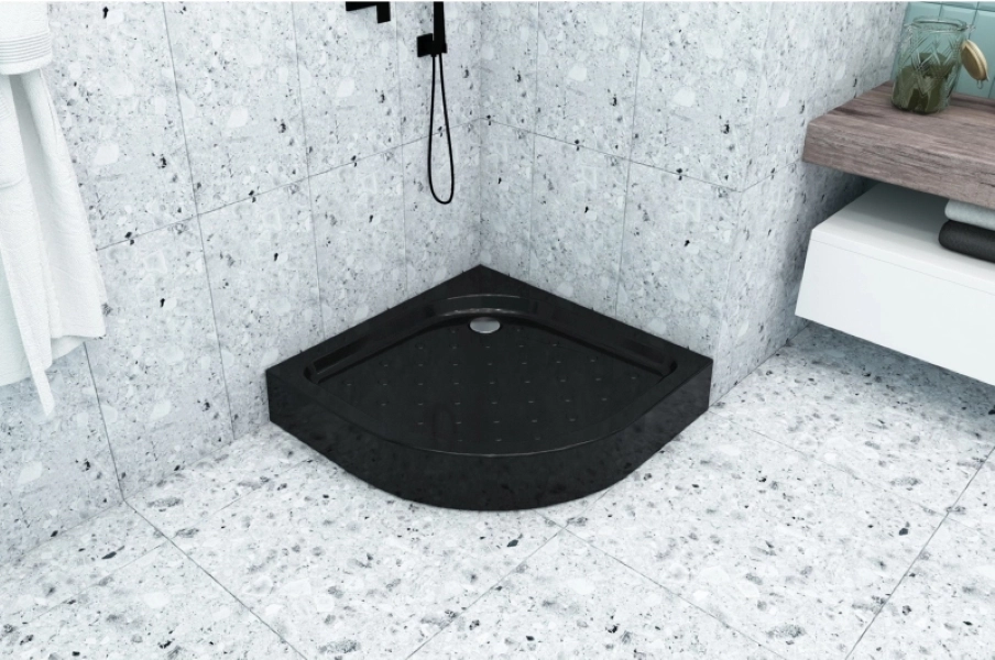 Поддон акрил Classic N 90x90 выс.16см каркас экран черный-image-3