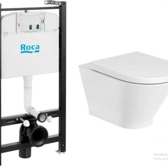 Система инсталляции Roca GAP+унитаз+сиденье микролифт/без кнопки