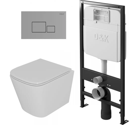 Комплект сист.инст. D&K DS1391617+унитаз+кл.белая