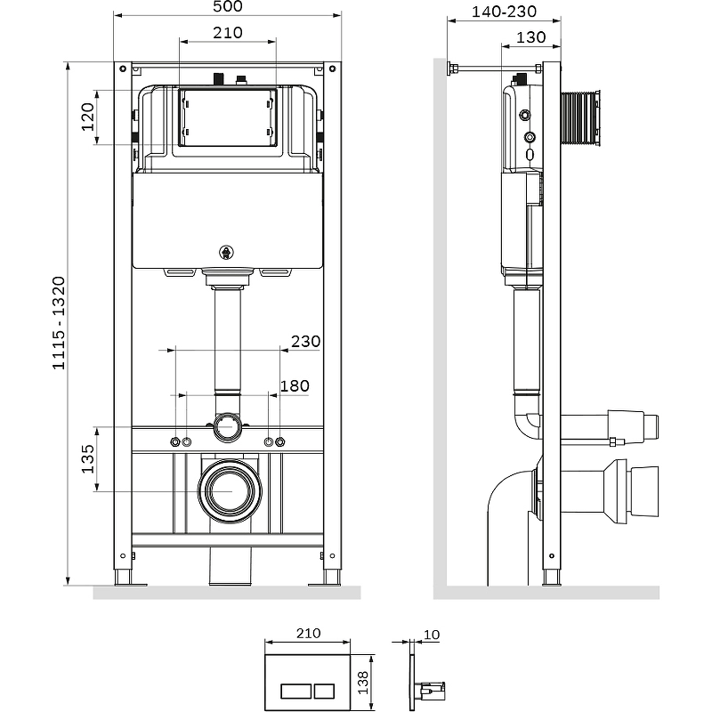 Система инст. Am.Pm Pro I012704.7001 с клавишей Pro S белый-image-1