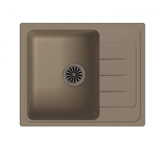 Мойка EWIGSTEIN Elegant 45F 580x480 чаша+крыло темно-бежевая