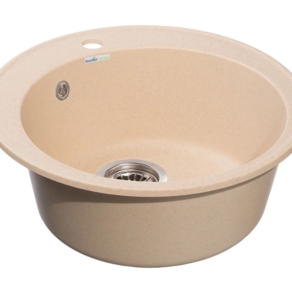 Мойка Granfest Quarz Eco Рондо 08 D480мм песок+сифон