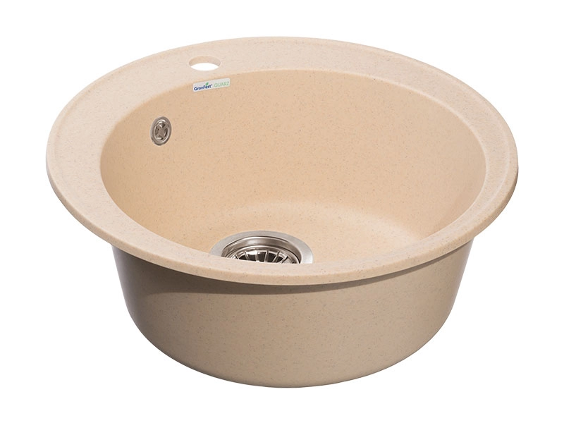 Мойка Granfest Quarz Eco Рондо 08 D480мм песок+сифон