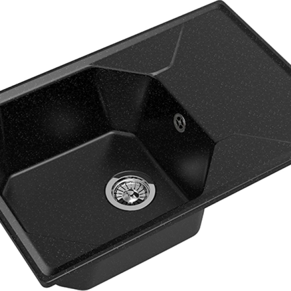 Мойка GRANFEST GF-U-740L 740x500мм чаша+крыло черный