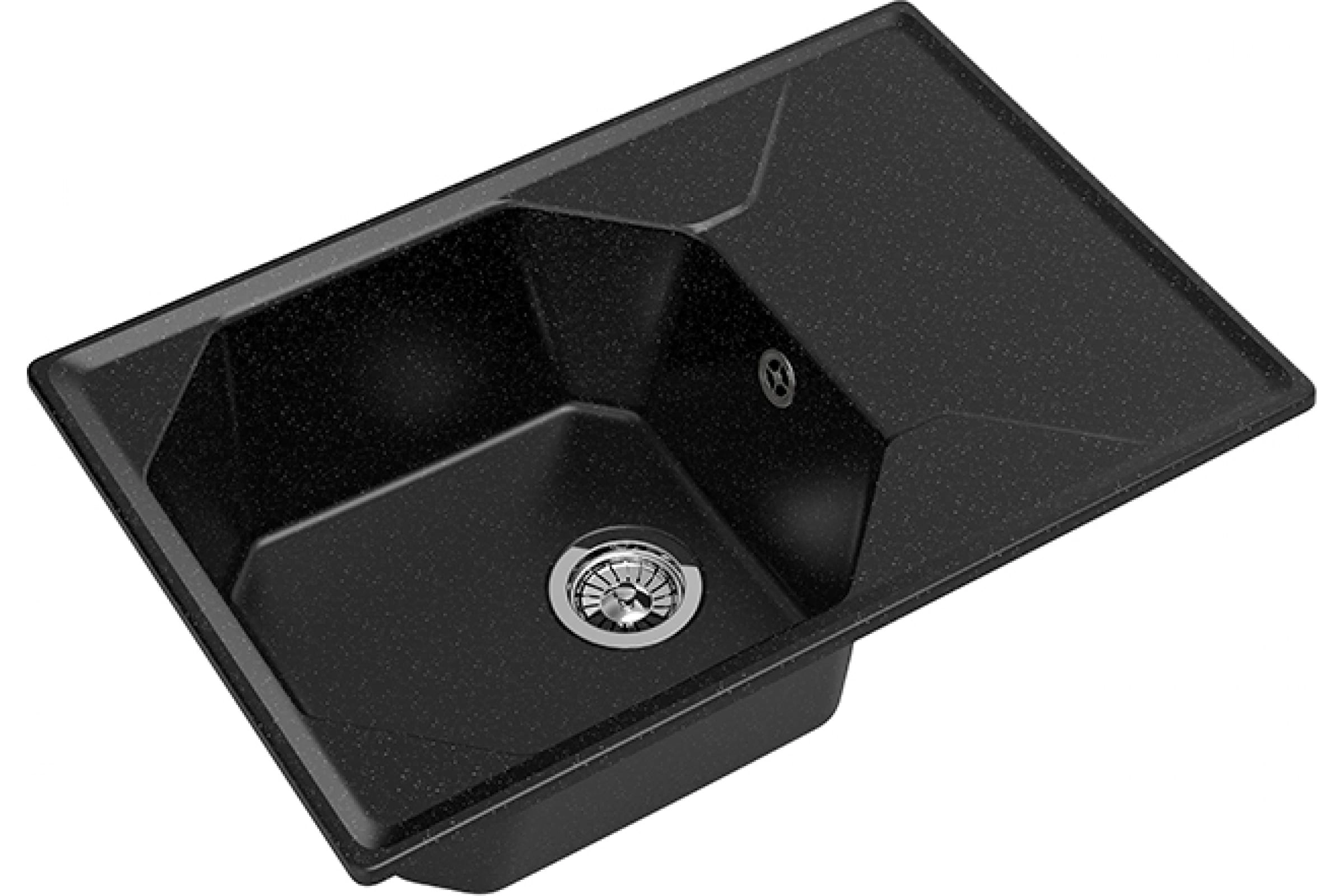 Мойка GRANFEST GF-U-740L 740x500мм чаша+крыло черный
