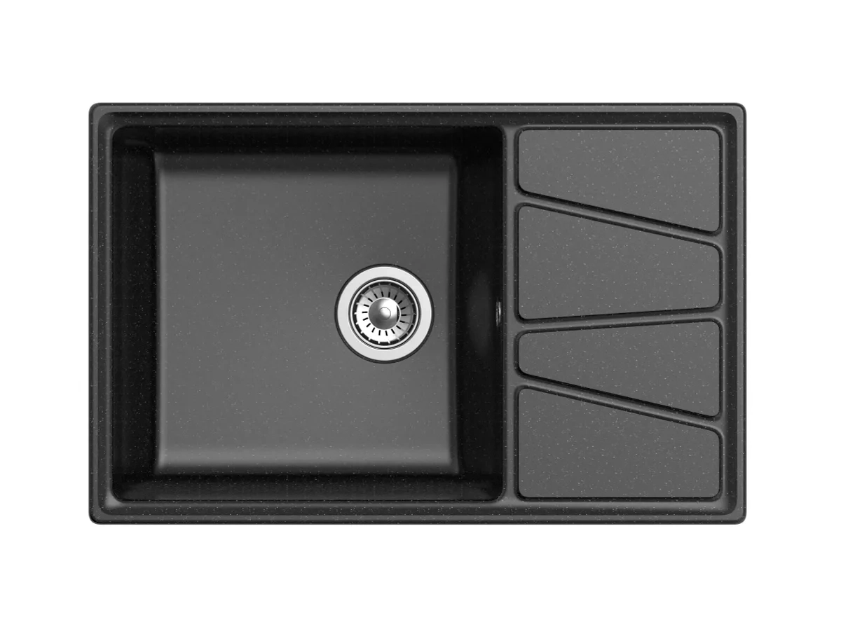 Мойка GRANFEST GF-V-780L 780*500мм чаша+крыло черный 308-image-1