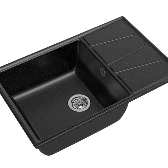 Мойка GRANFEST GF-V-780L 780*500мм чаша+крыло черный 308
