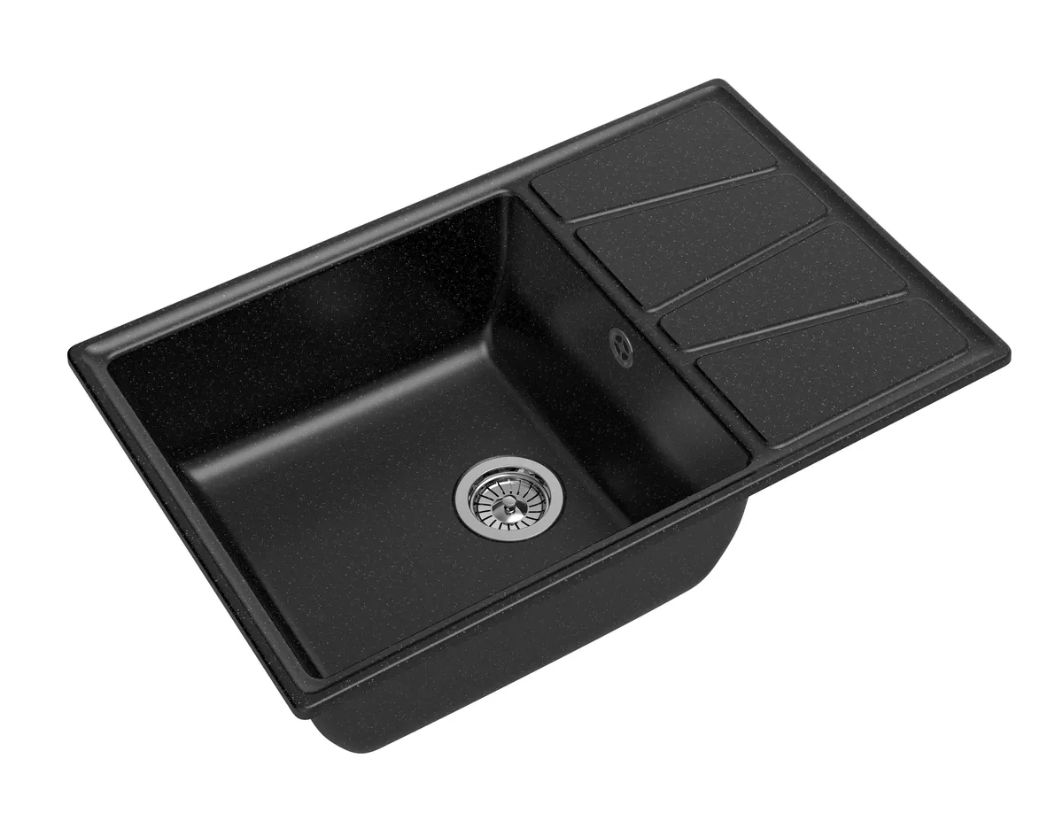 Мойка GRANFEST GF-V-780L 780*500мм чаша+крыло черный 308