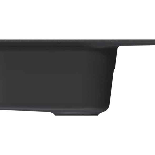 Мойка ML-GM18 (344) с крылом ультра-черная 640x490x190мм-image-1