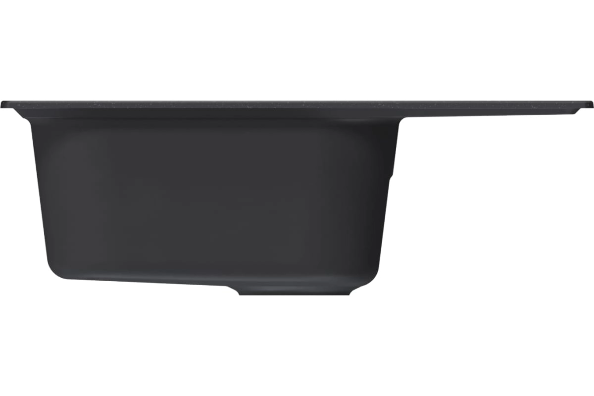Мойка ML-GM18 (344) с крылом ультра-черная 640x490x190мм-image-1