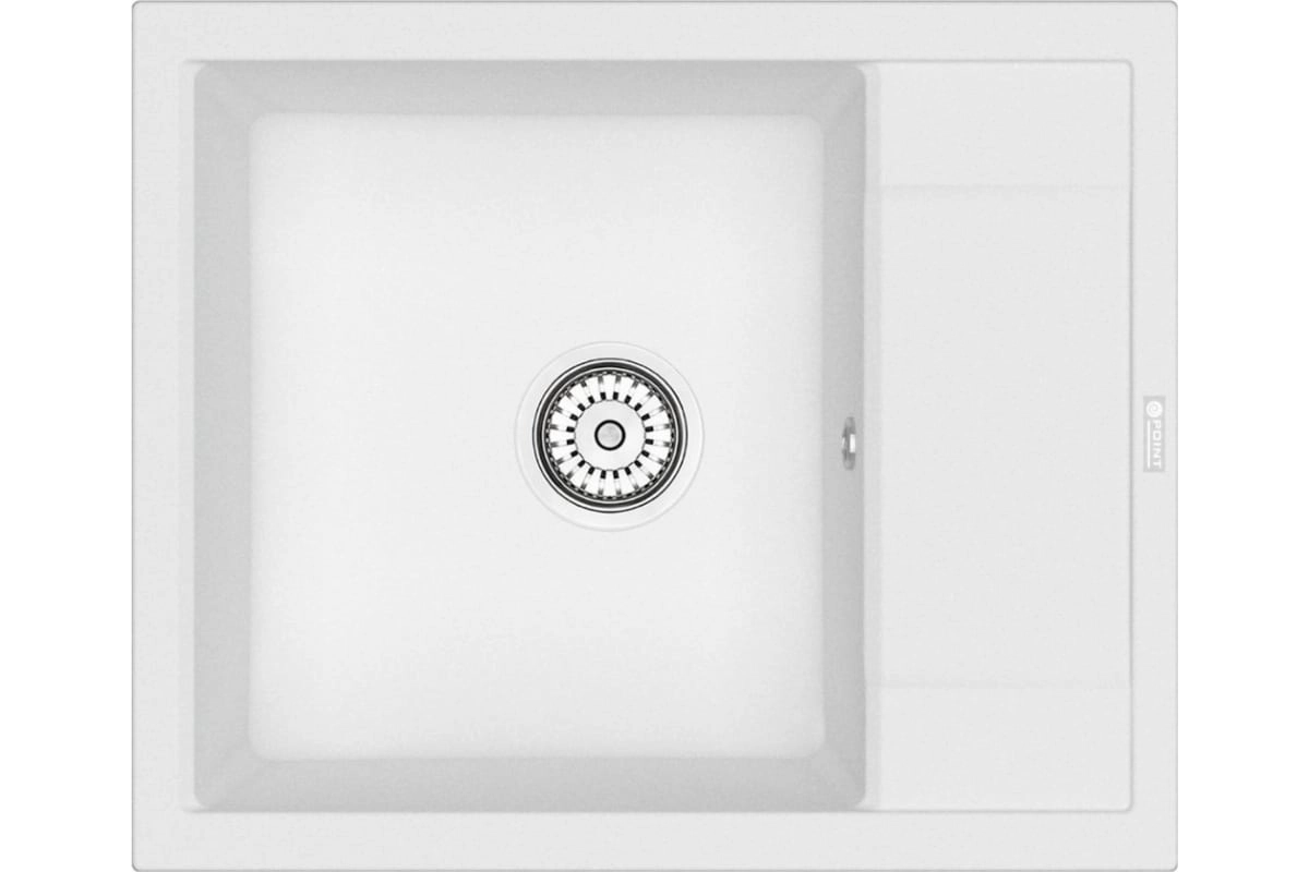 Мойка гранит Point Римо 60 белая 60x50 PN3010W