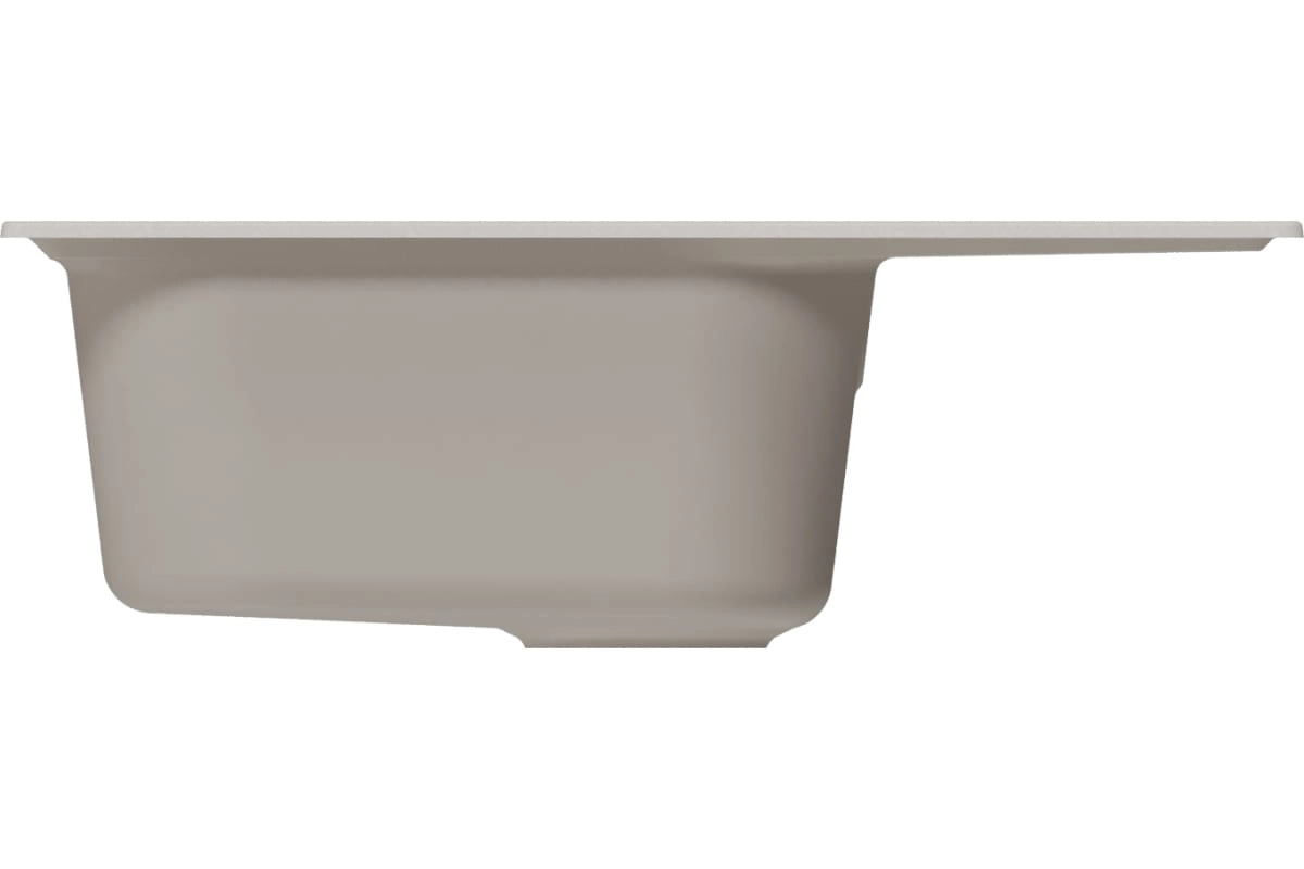 Мойка ML-GM18 (341) с крылом ультра-белая 640x490x190мм-image-2