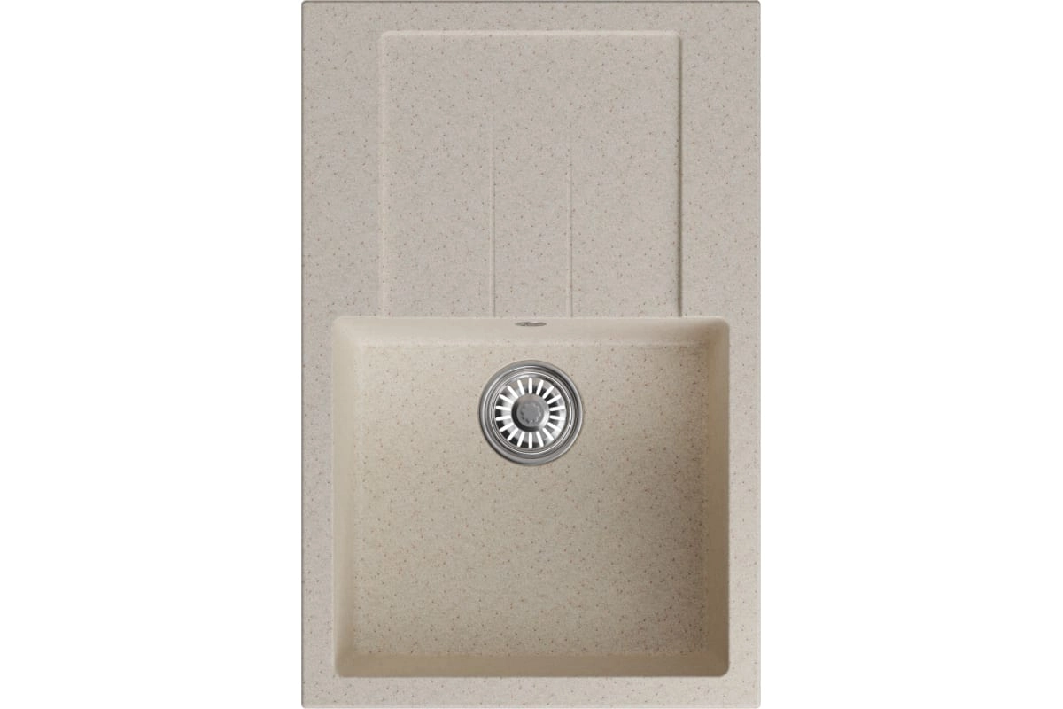 Мойка ML-GM31 с крылом бежевая (328) 770х500х190мм-image-1