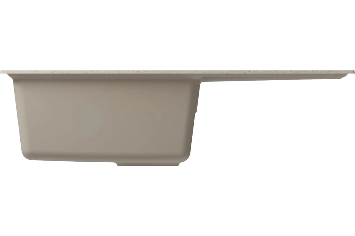 Мойка ML-GM31 с крылом бежевая (328) 770х500х190мм-image-2