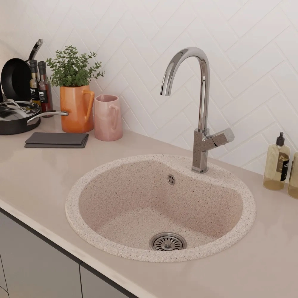 Мойка Mixline ML-GM09 песочная (302) D510мм-image-1