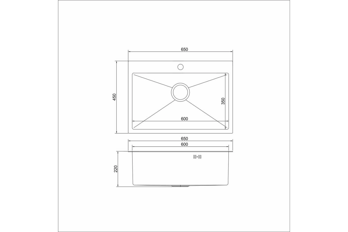 Мойка нерж. Mixline Pro наст. 65х45 вып3 1/2 черн.граф.+сиф-image-4
