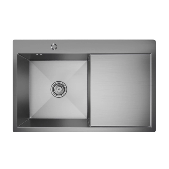 Мойка нерж. Mixline Pro наст. 78х50 лев 1/2 сатин сифон
