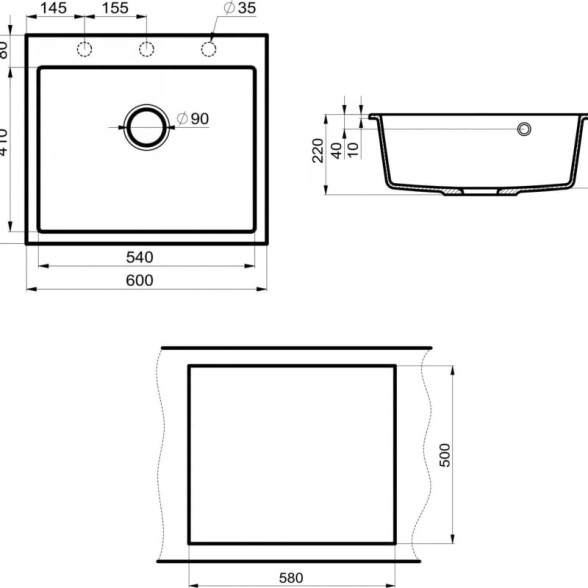 Мойка Point Бинга 60 серый PN3003AL-image-1